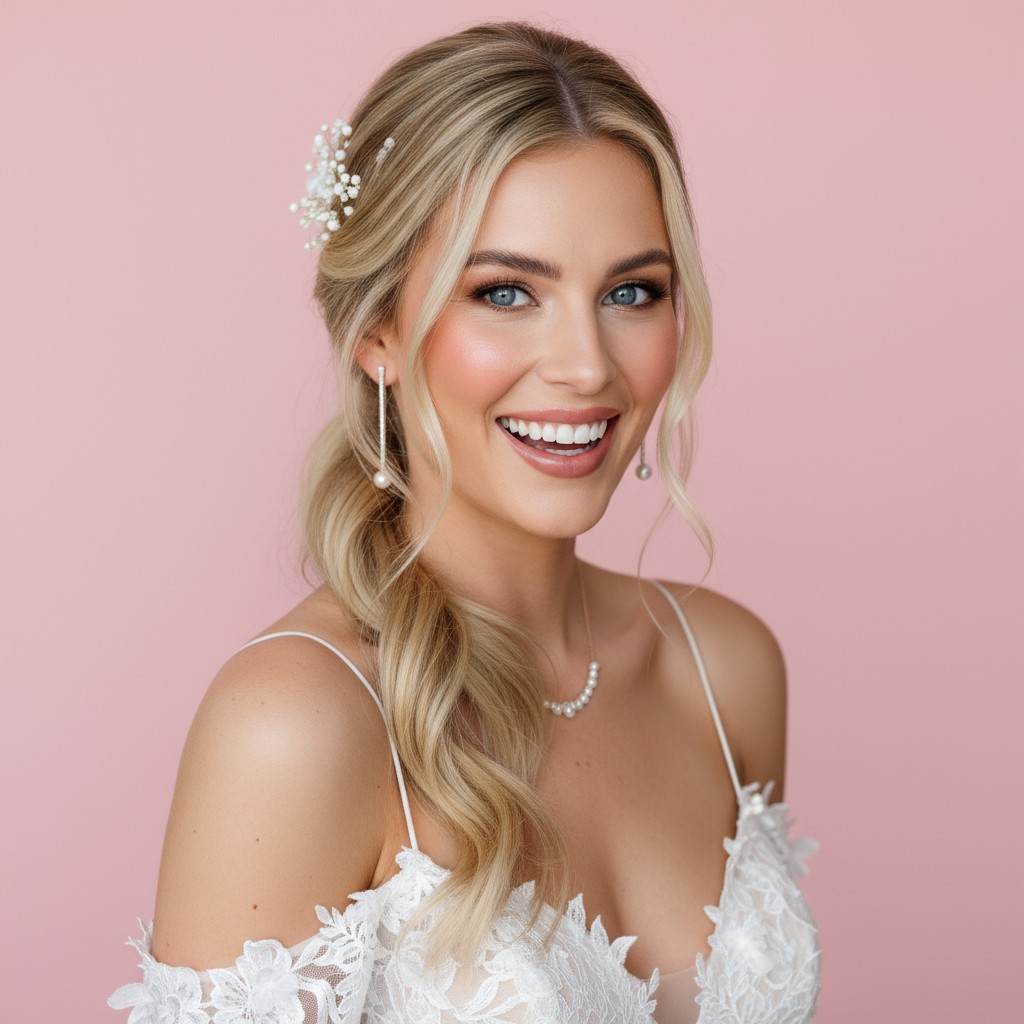 Side Pony Wedding Hair Ideas